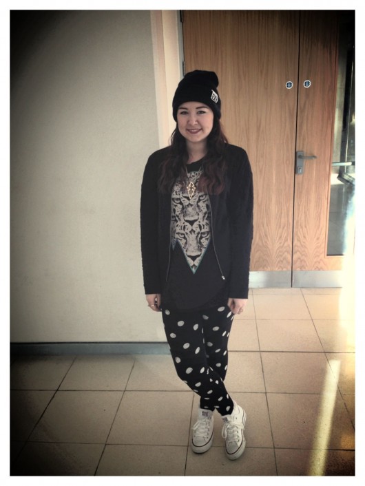 Chloe and her monochrome style.
