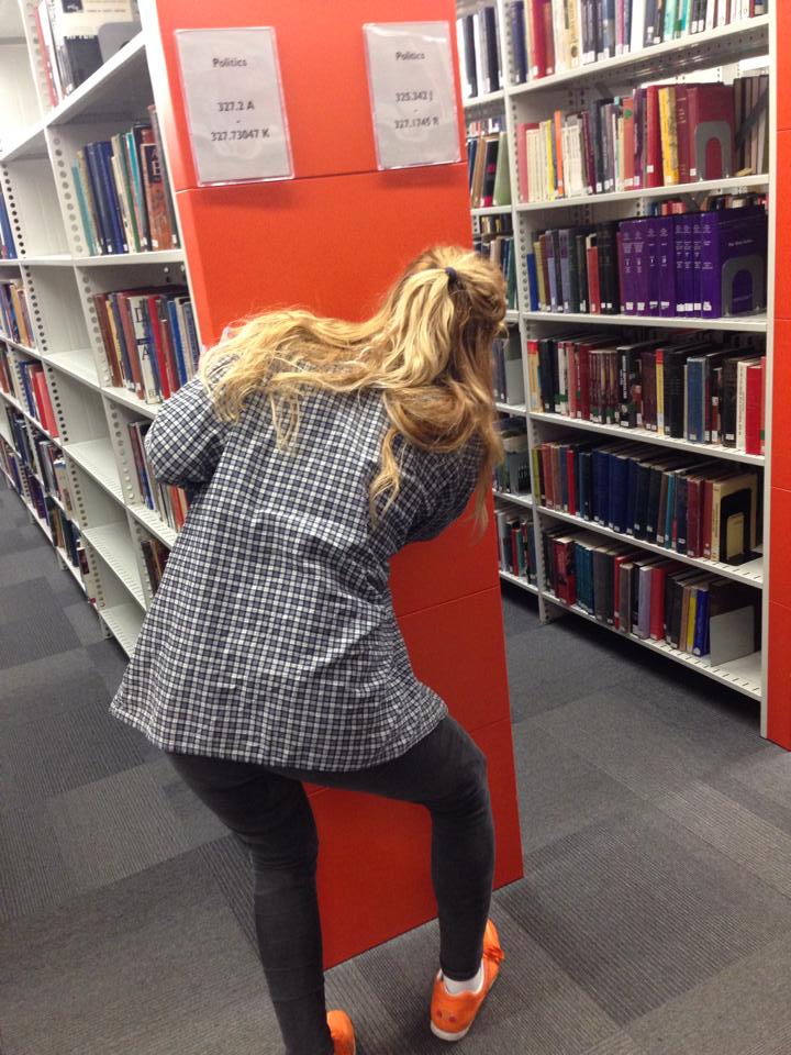 Actually working in the library is just SO A-level.