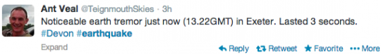 Earthquake tweet 3