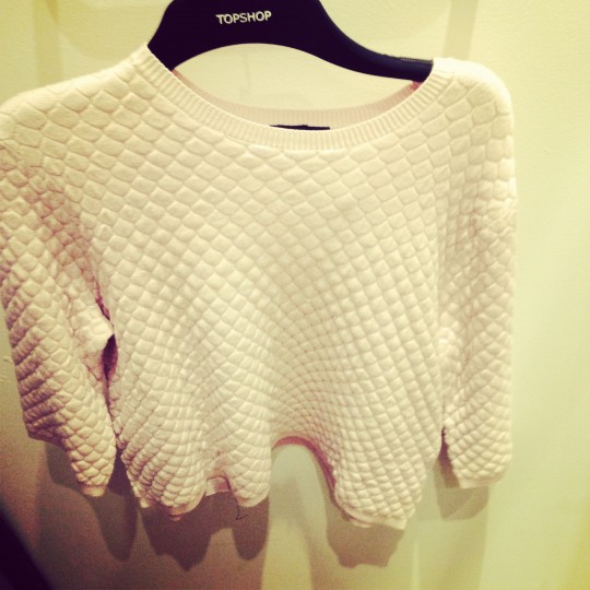 The Topshop Knitted Hexagon jumper, priced at £36.00