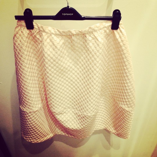 The Topshop Bubble Jacquard Midi, priced at £48.00