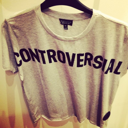 Topshop's loud slogan tee, priced at £16.00