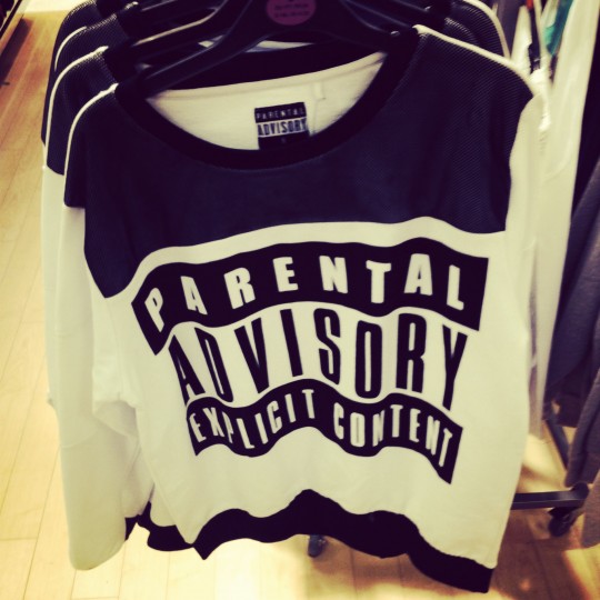 The Primark 'Parental Advisory' jumper, selling in-store for £12.00
