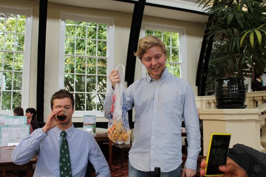 Literally a doggy bag for Harry's 'dinner to go'.