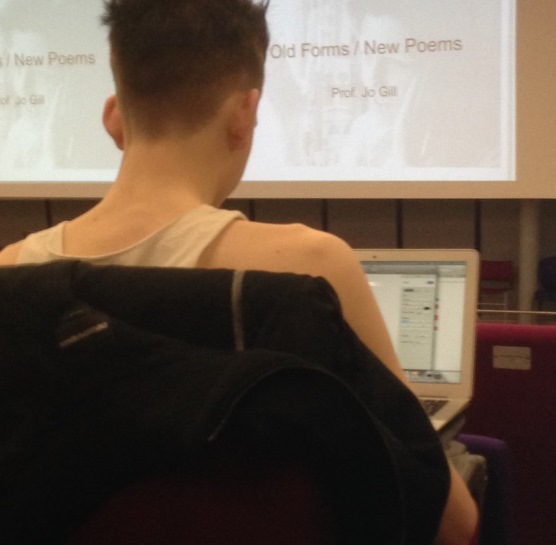 And so the lecturer vanishes for another hour...