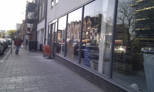Finally it is resembling a shop and now just a builder's yard