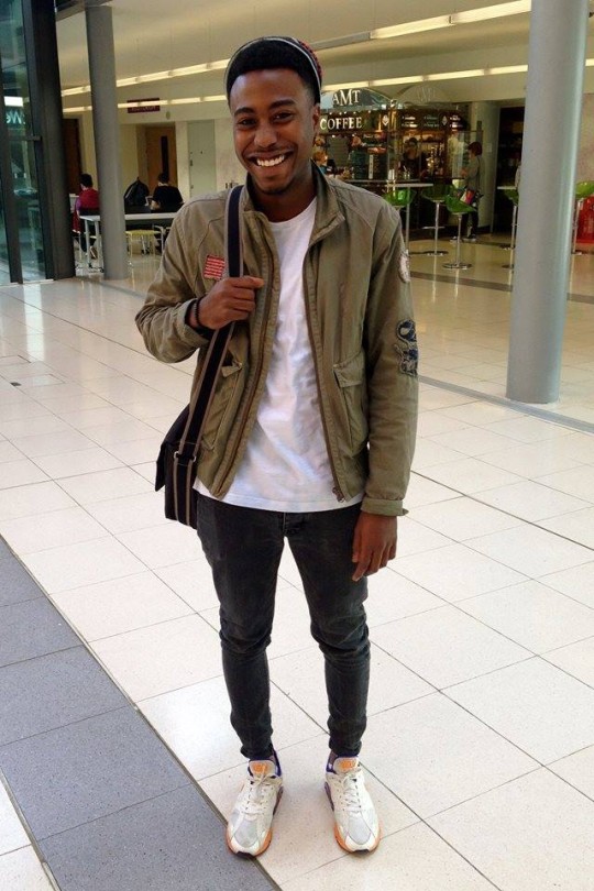 Leon is getting ready for the season with the lightweight khaki jacket.