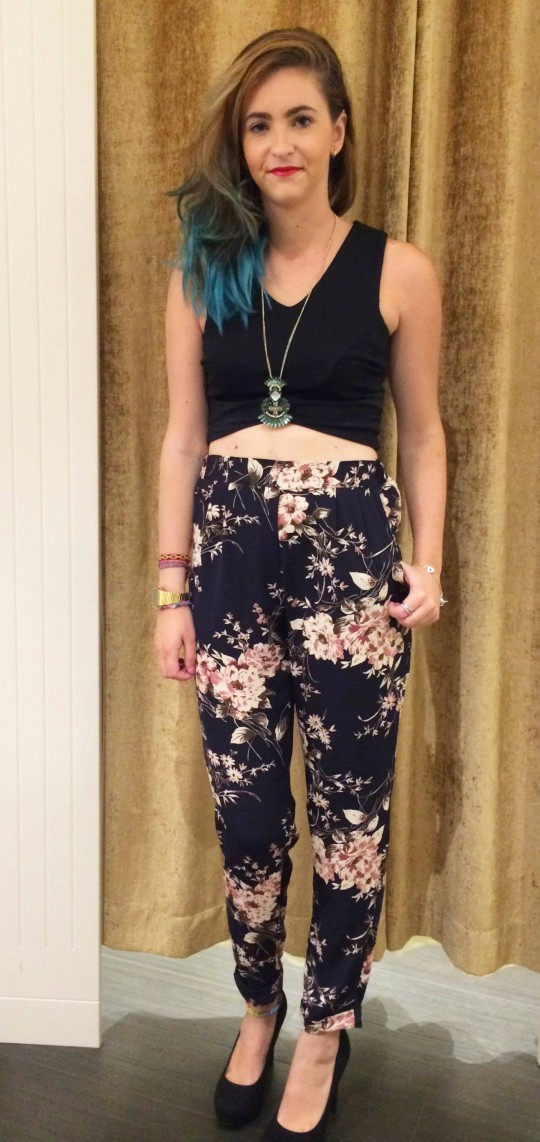 New Look Floral Harem Pants - £11 (RRP £19.99) New Look Black Crop Top - £12.99