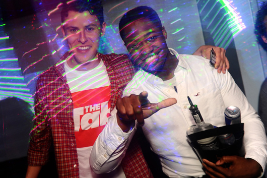 Last year's winner, TJ Nartey (right)