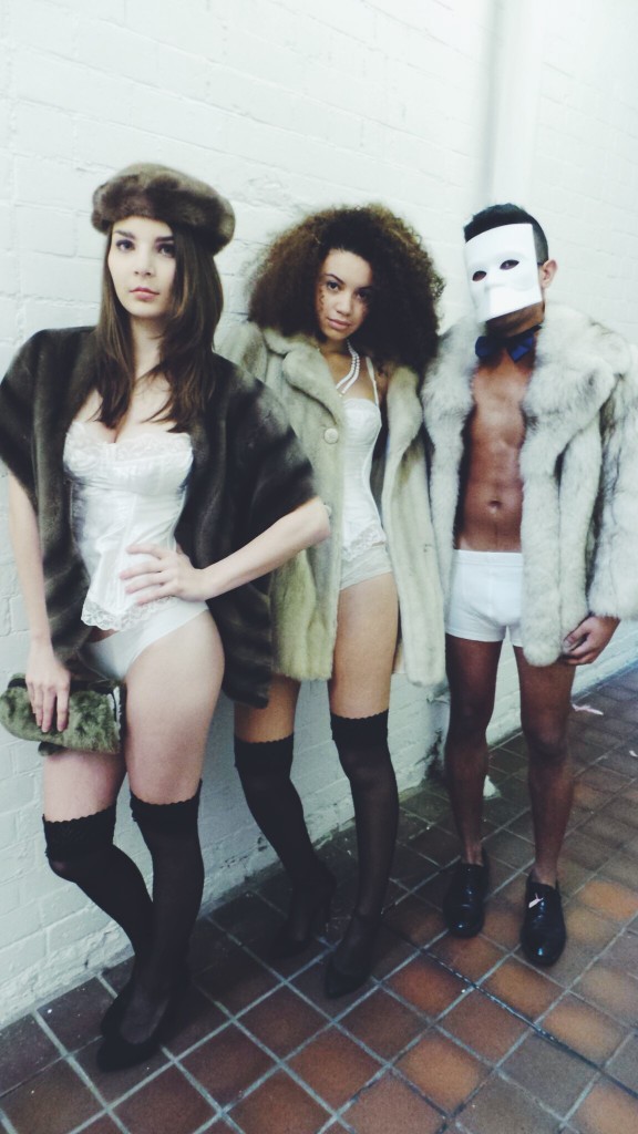 Left - 1960s Fur Hat (£8), Mittens (£6), Basque (£8), Fur Stole (£40), Stockings (£6) Centre - Fun fur (£30), Basque (£8), Beads (£8), Stockings (£6) Left - Fur - (£60 - cheaper faux ones available in various sizes), Mask (£20), Bow Tie (£9), Brogues (18)