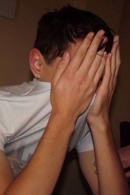 the 'death is easier' pose.