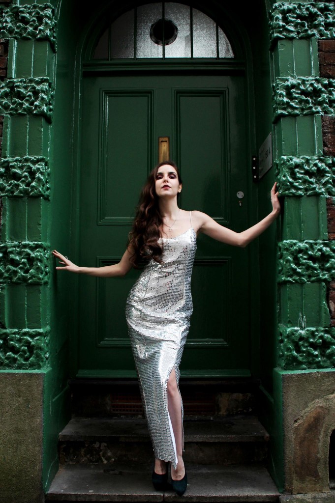 Ekaterina the stunner in dress from the Vintage Store Exeter.