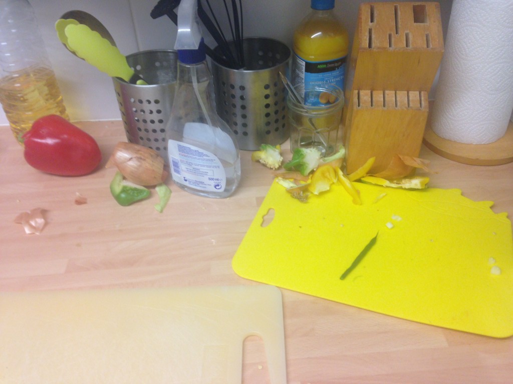 THIS DOES NOT COUNT AS CLEANING UP.