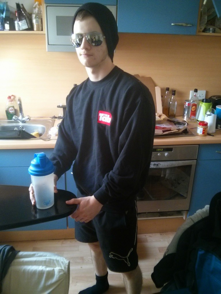 Could be a celebrity in disguise if he wasn't so scrawny.