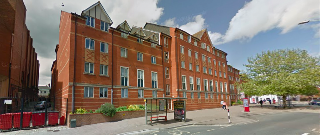 An accommodation block on Sidwell Street, Exeter