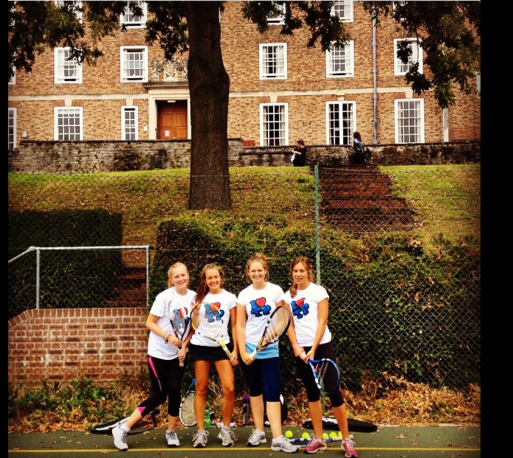 The tennis courts were basically ours