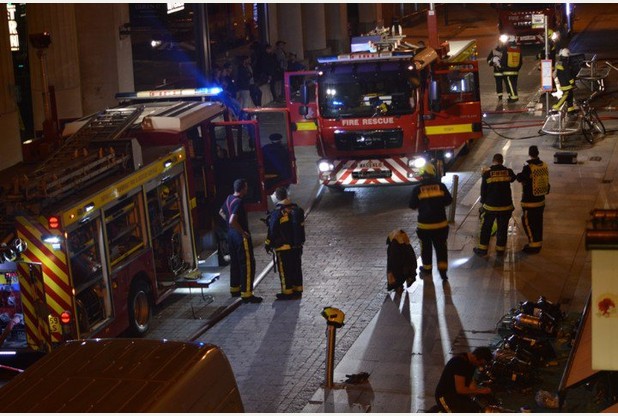 Fire crews on Queen Street