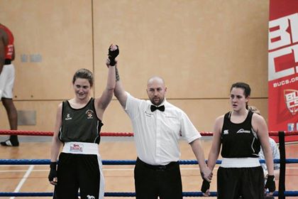 EUABC captain Cat winning gold at the last BUCS in Newcastle