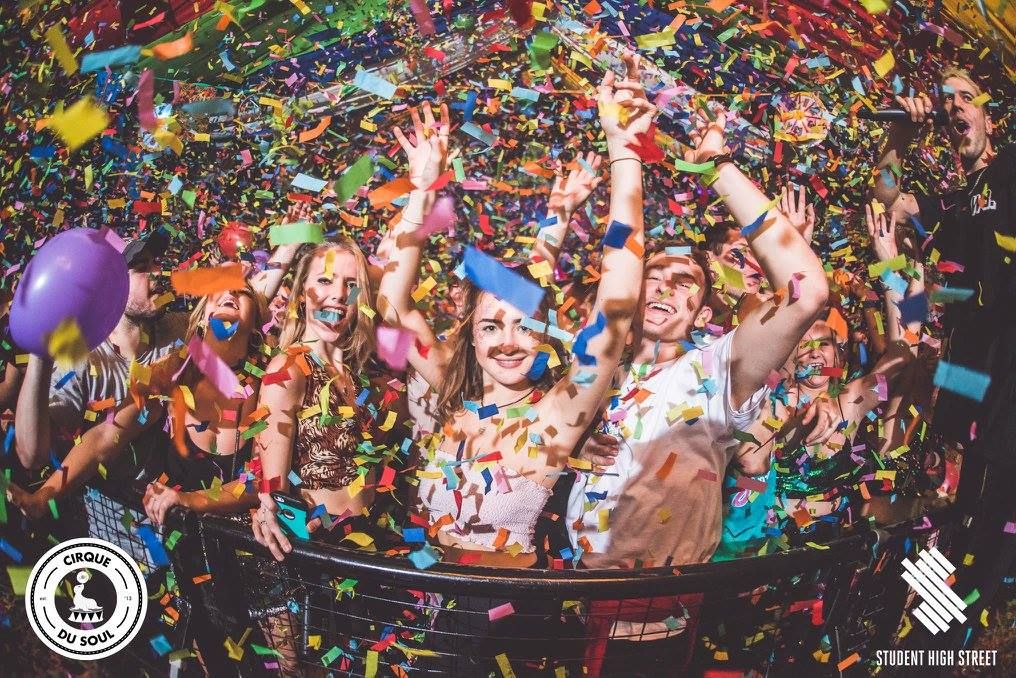 Image may contain: Performer, Clown, Music, Leisure Activities, Paper, Confetti, Person, People, Human