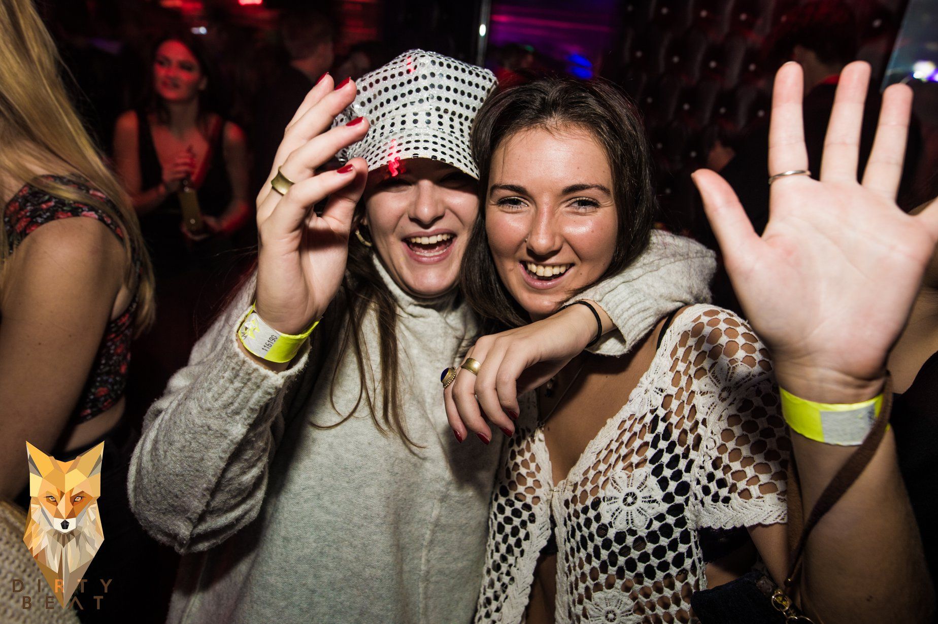 Image may contain: Finger, Party, Night Life, Night Club, Club, Human, Person