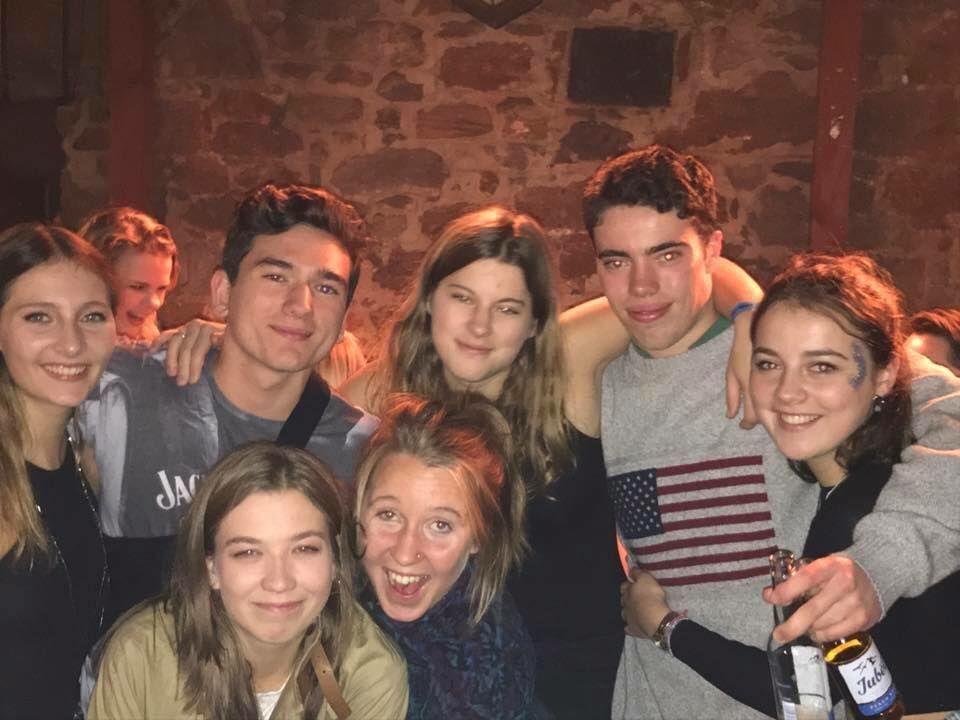 Image may contain: Selfie, Laughing, Man, People, Head, Night Life, Portrait, Photography, Photo, Female, Party, Apparel, Clothing, Smile, Person, Face, Human