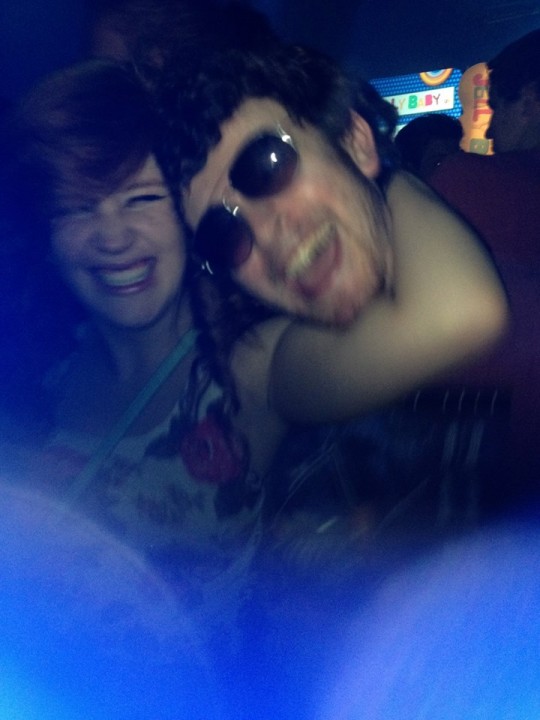 Happy even when headlocked.
