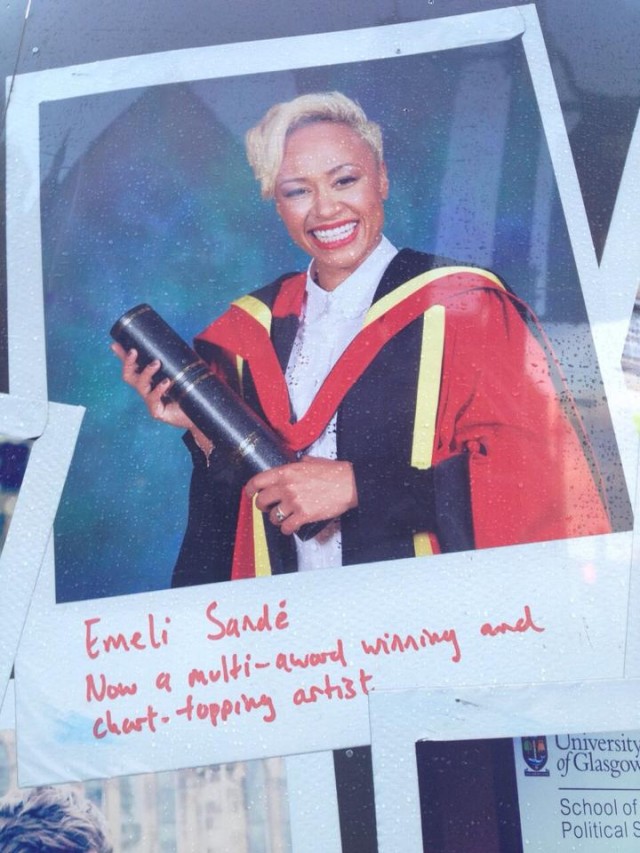 This is on a wall outdoors. We're very proud.