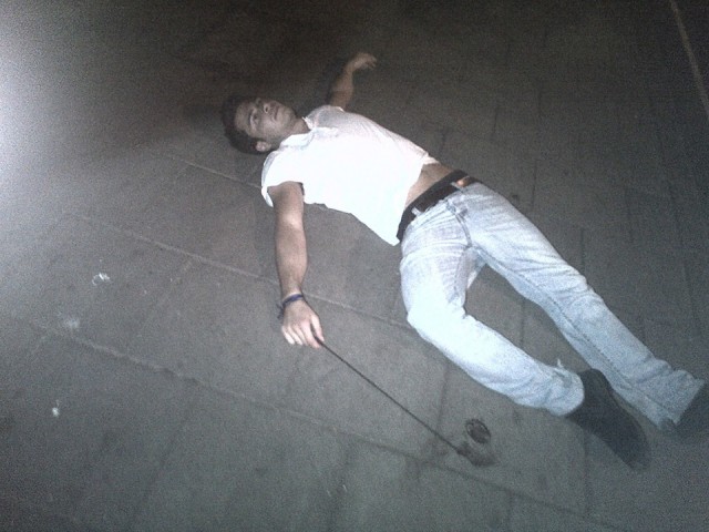 They didn't let him in because of his shoes. He was desvastated.