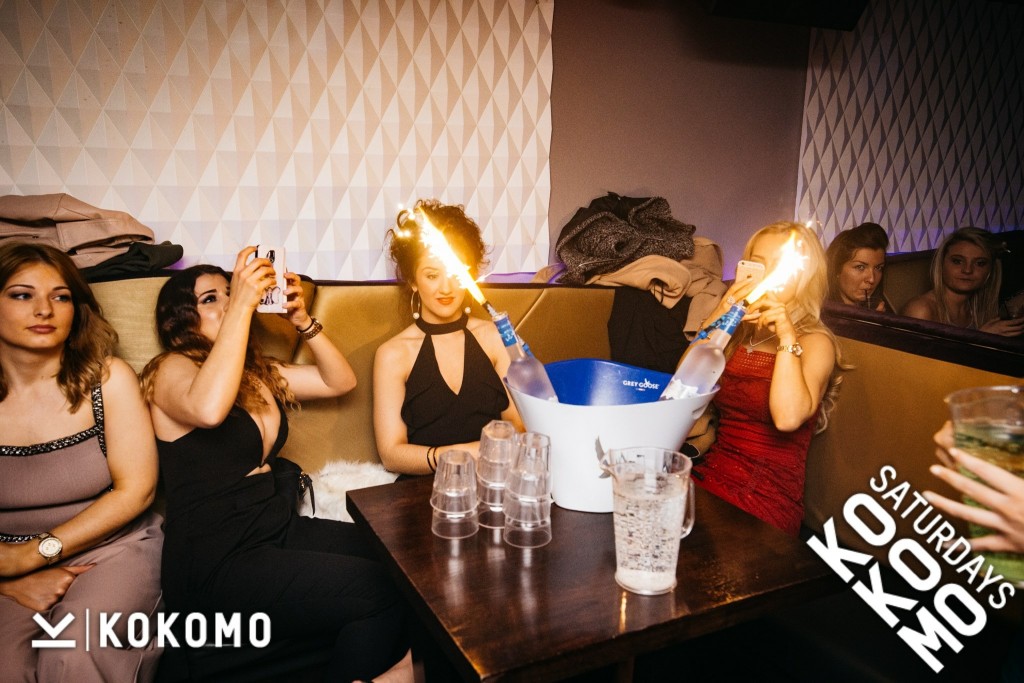 Not even a sparkling bottle of grey goose will get this one smiling 