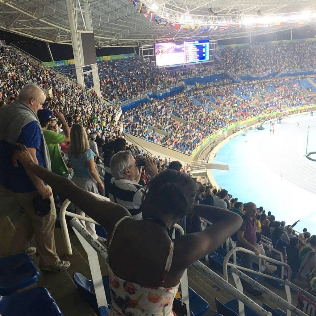 Me doing the Bolt pose after watching him win gold