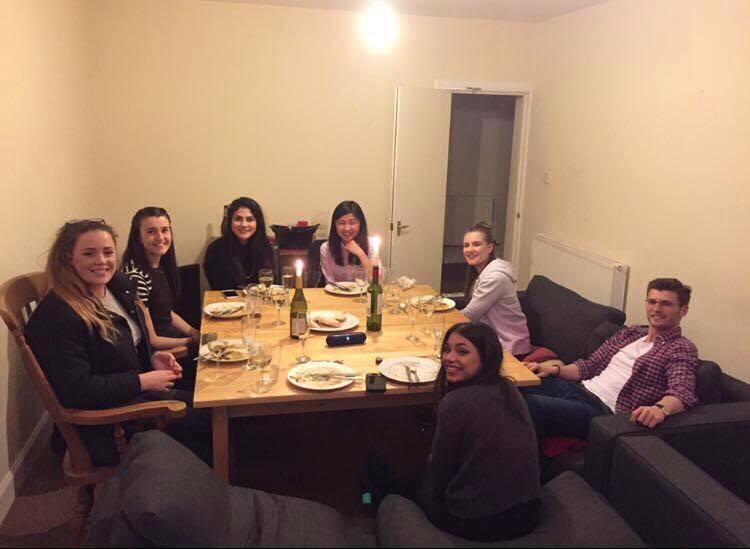 Cheesin' cos free wine 