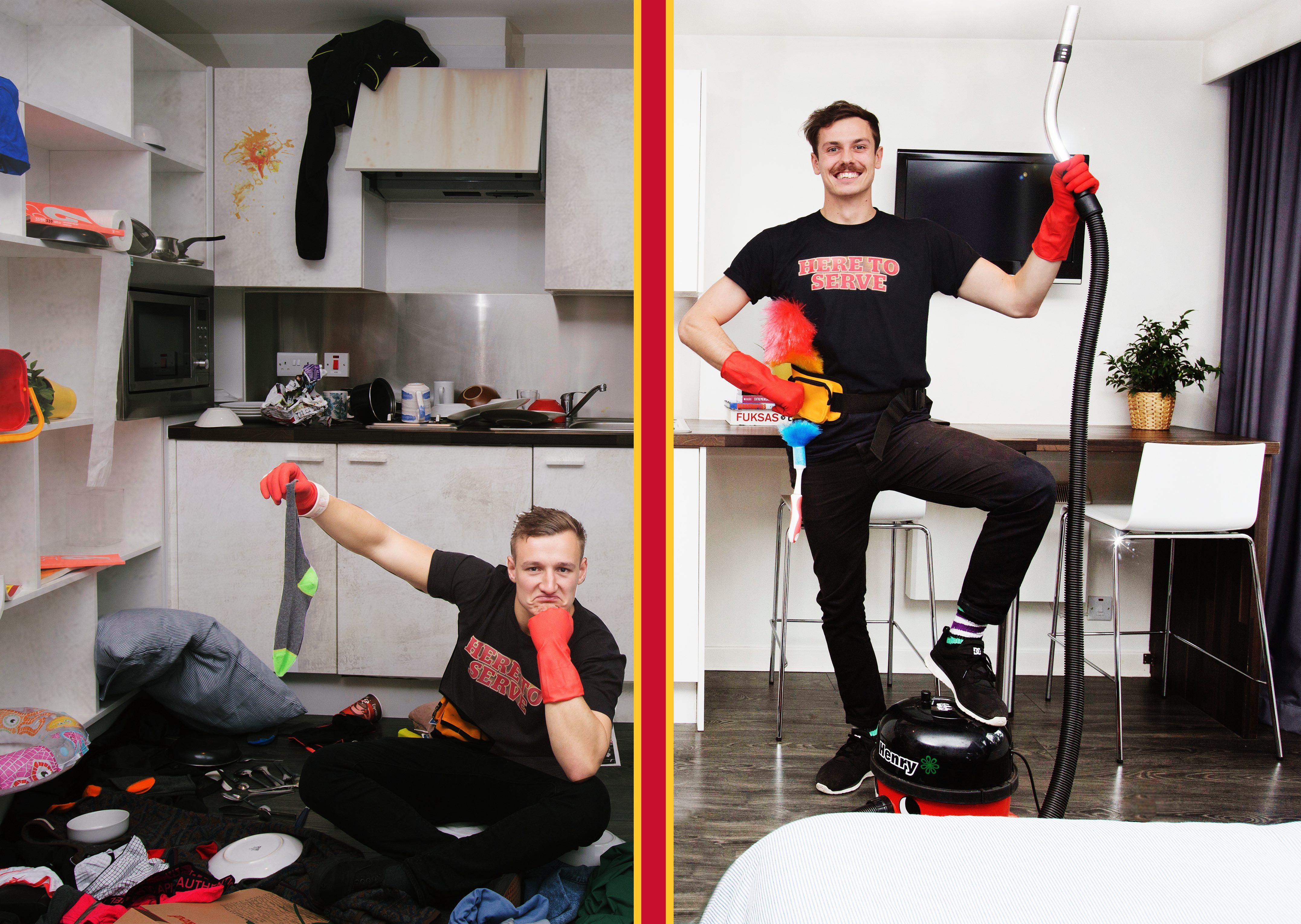 These boys will help you tidy up