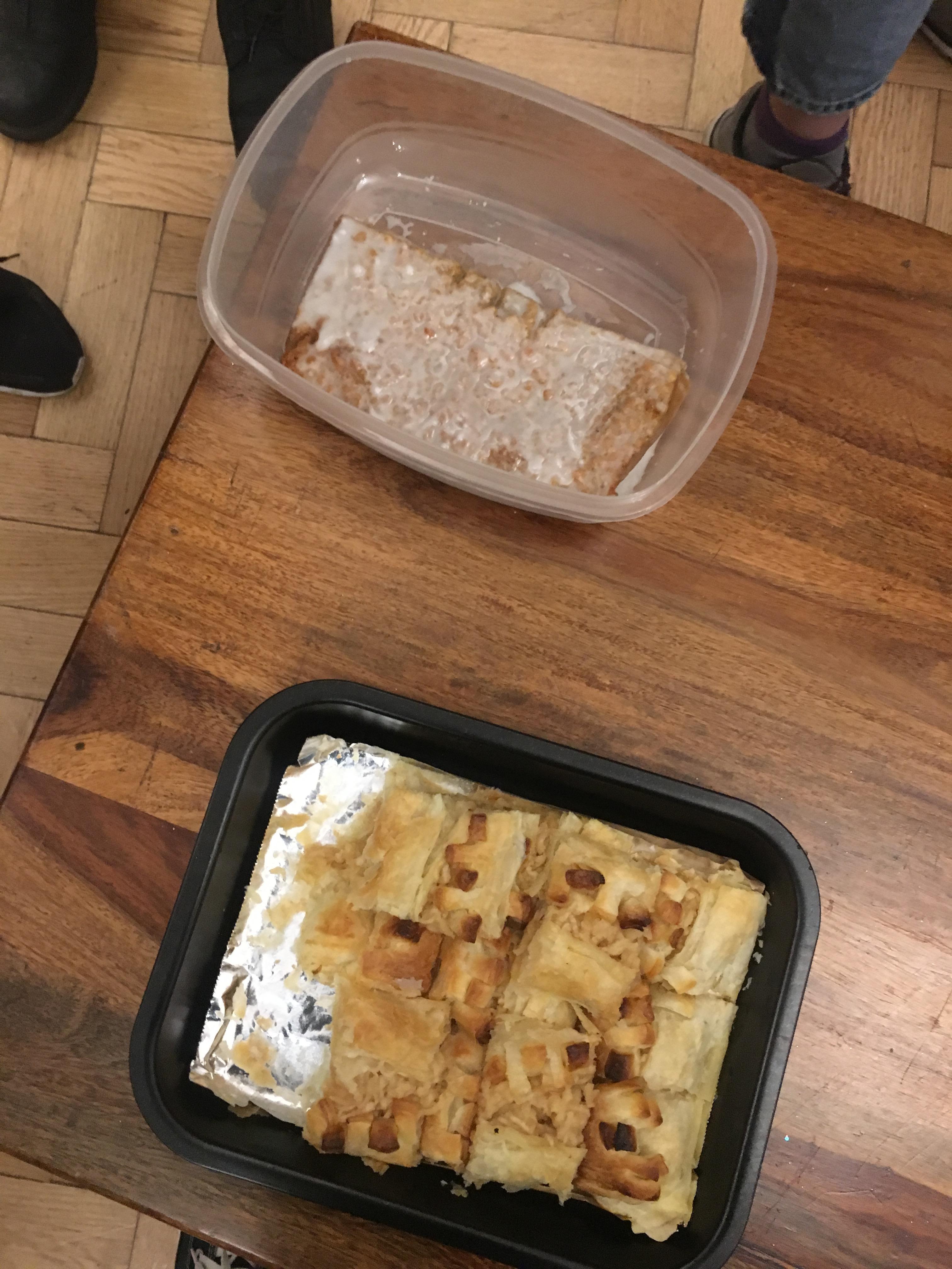Emmas ginger cake with a suspicious icing…