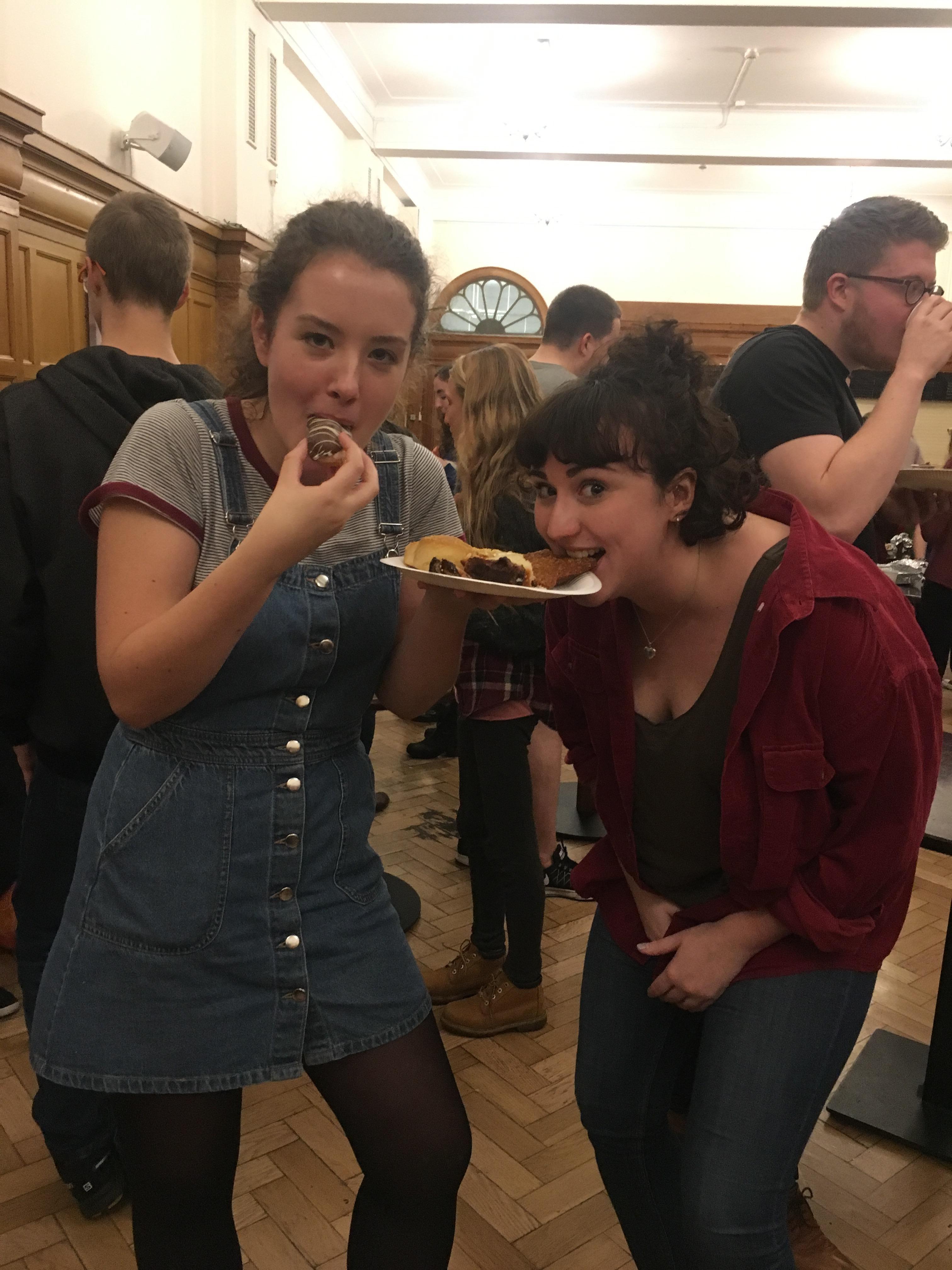 Emma and Thea munching away