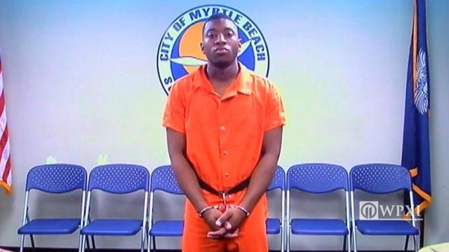 Matthew Darby in court in Myrtle Beach, South Carolina