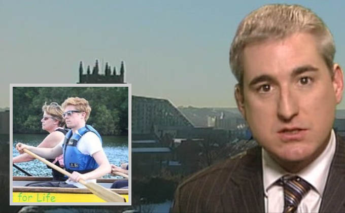 Handbags..Jonathan Pryor (inset) was branded a "little shit" by Greg Mulholland MP (right)
