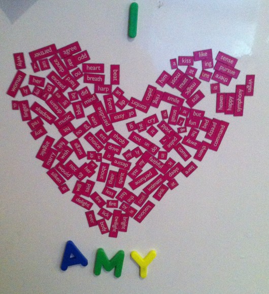 Gooey messages on the fridge = No.