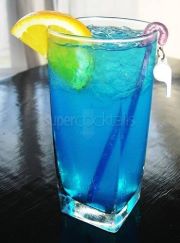 girl drinks article - blue lagoon