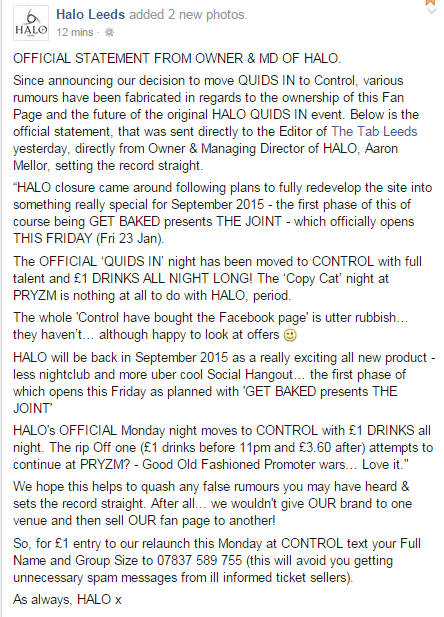 Halo statement