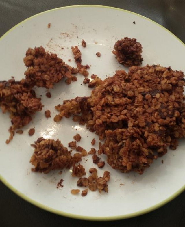 The remnants of vegan flapjacks