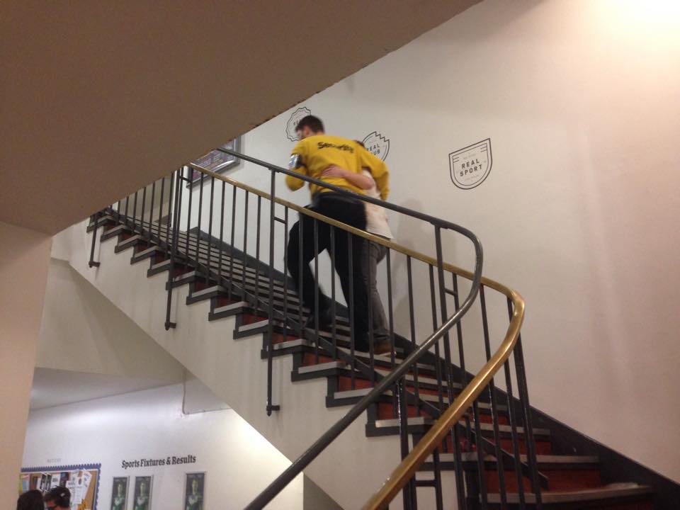 escorted out