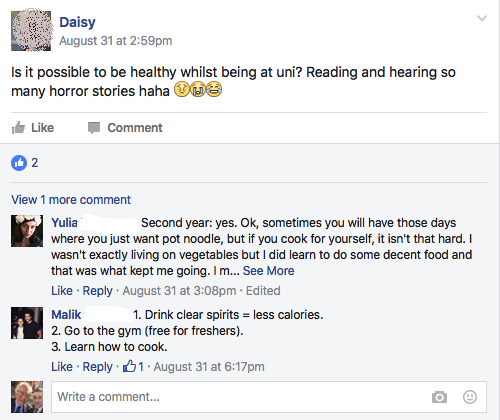Healthy at uni?