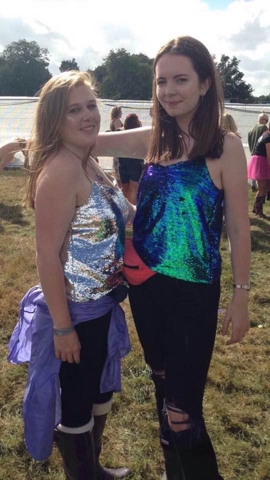 Sequins, glitter AND a bumbag? We're smashing it 