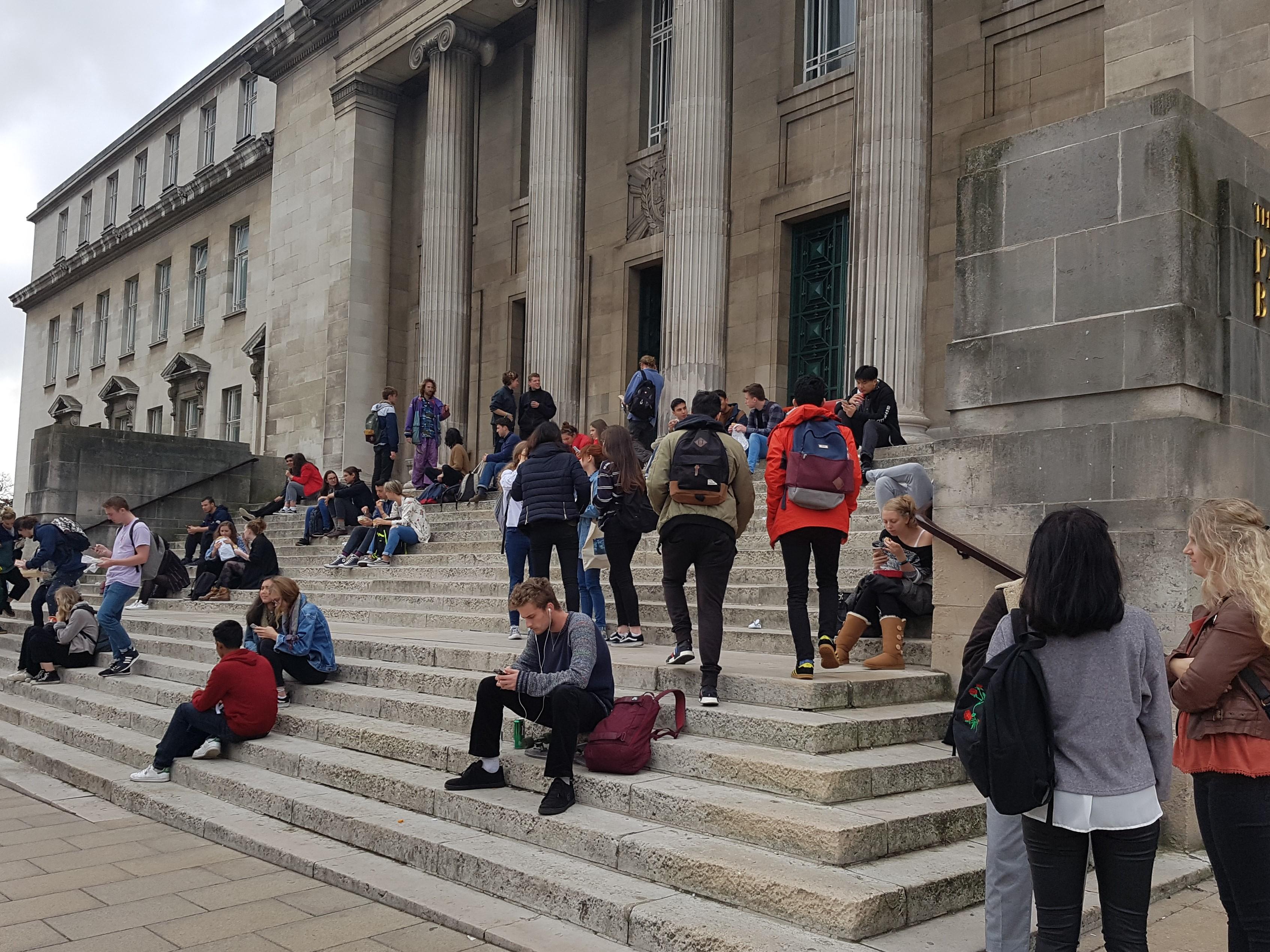 Look at all those backpacks 