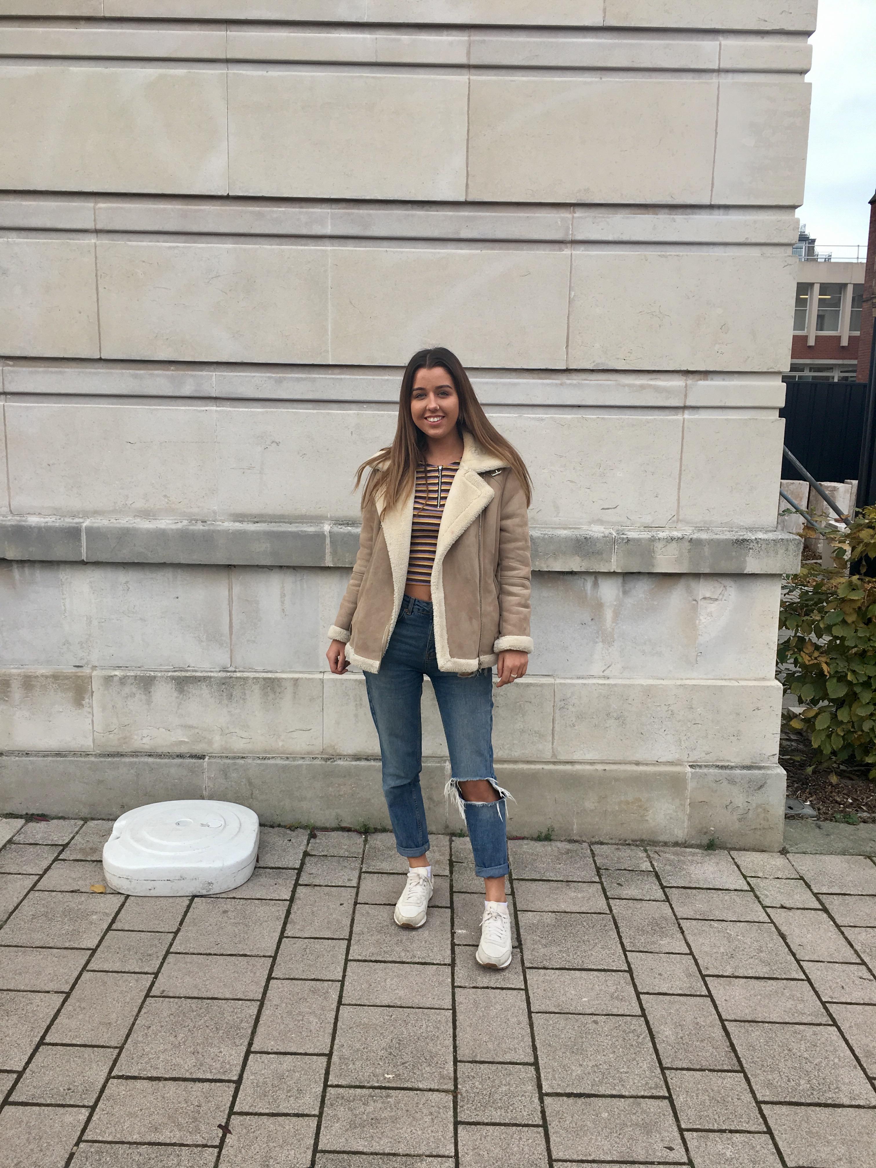 Forget puffa jackets, it's about the shearling biker this year