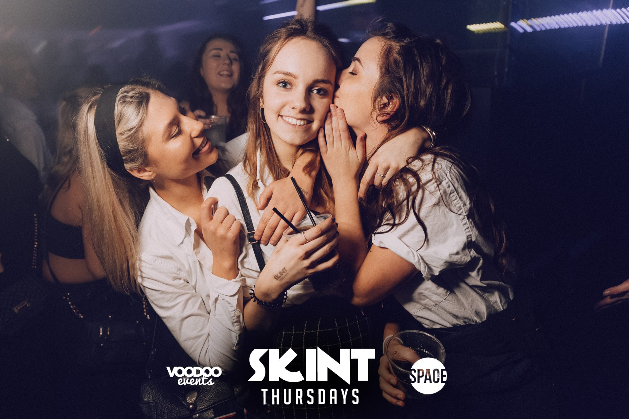 Image may contain: Smile, Portrait, Face, Night Life, Night Club, Club, Person, People, Human