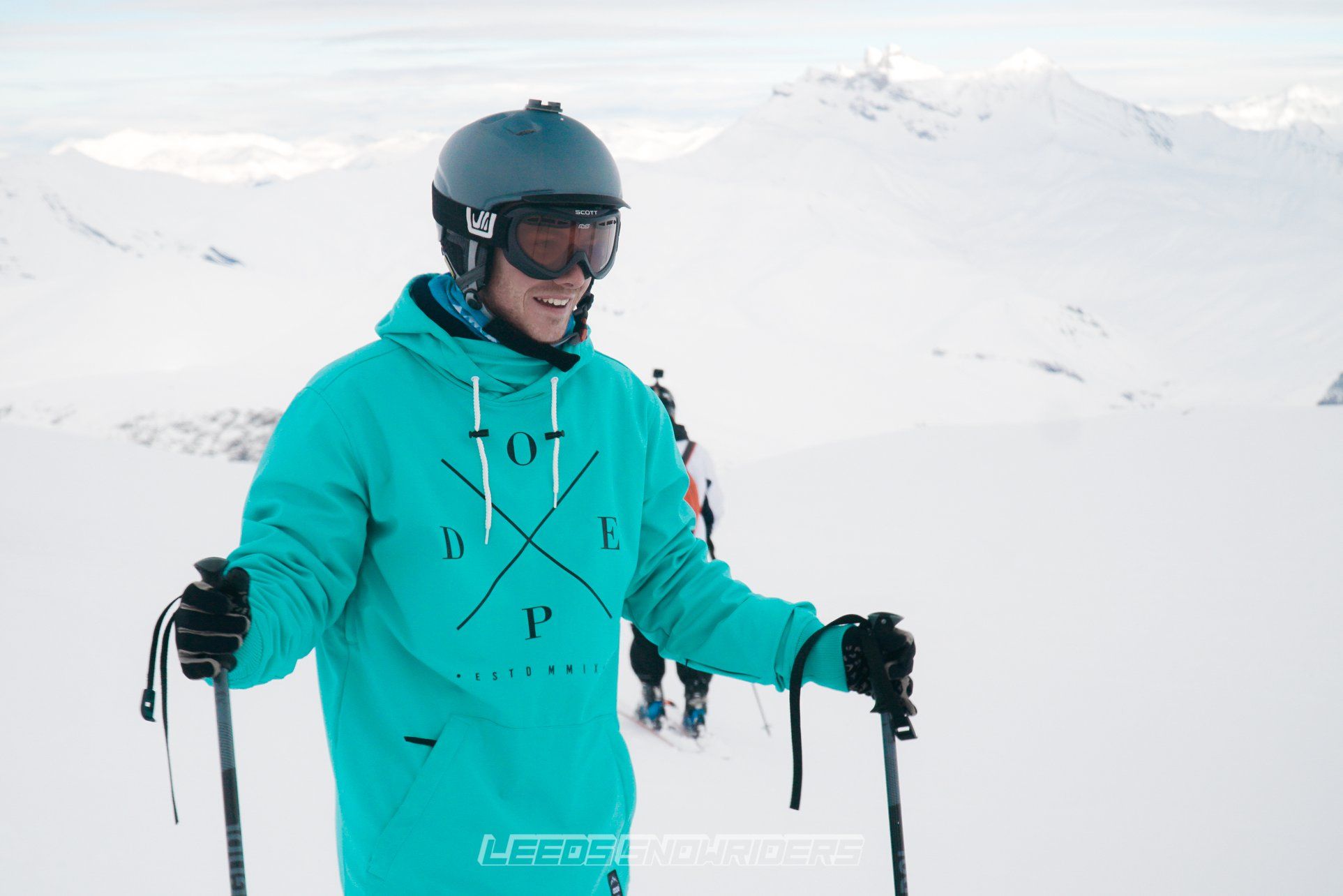 Image may contain: Piste, Helmet, Clothing, Apparel, Snow, Person, Nature, Sports, Sport, Skiing, Outdoors, Human