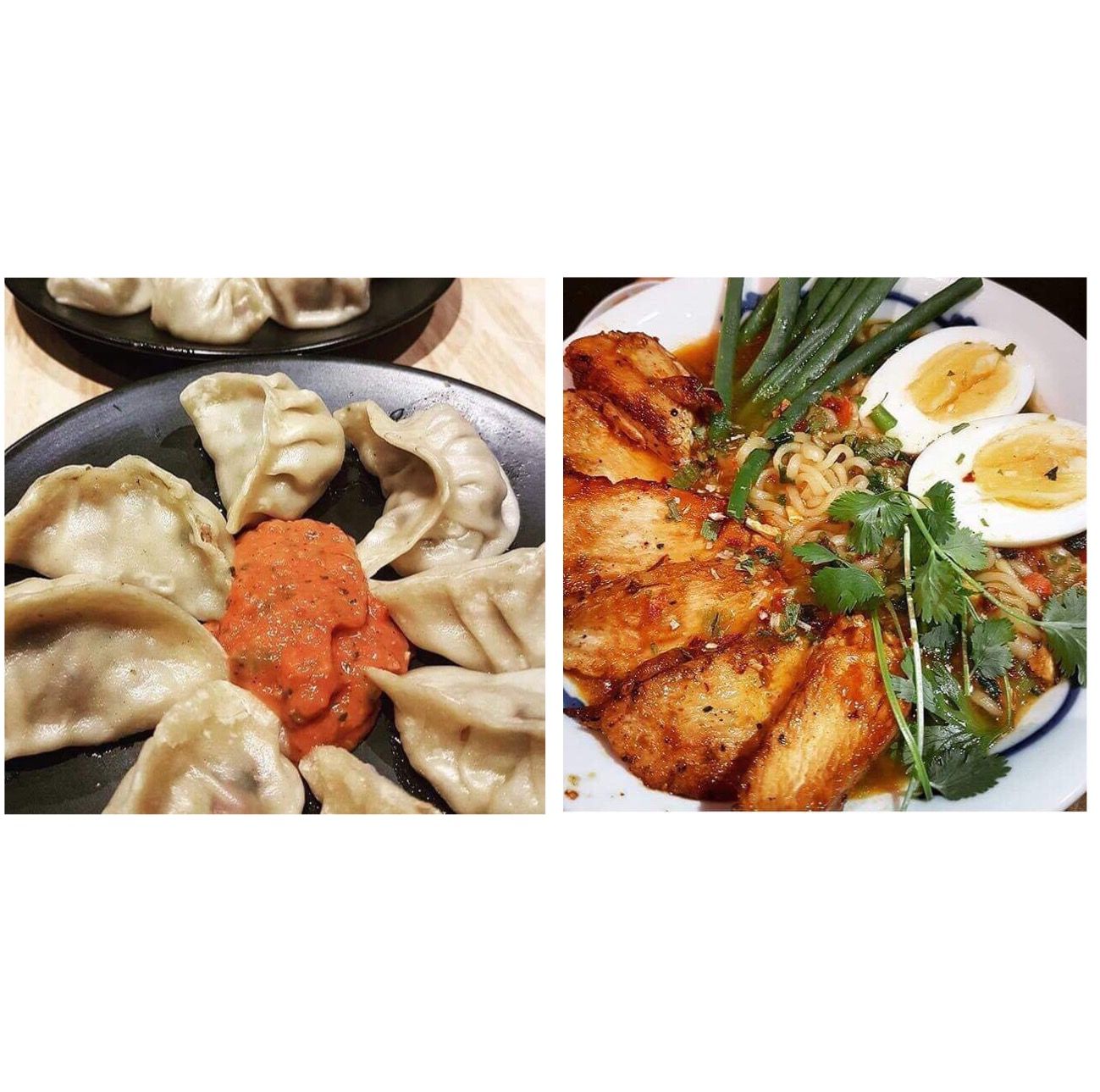 Image may contain: Egg, Dish, Meal, Ravioli, Food, Pasta
