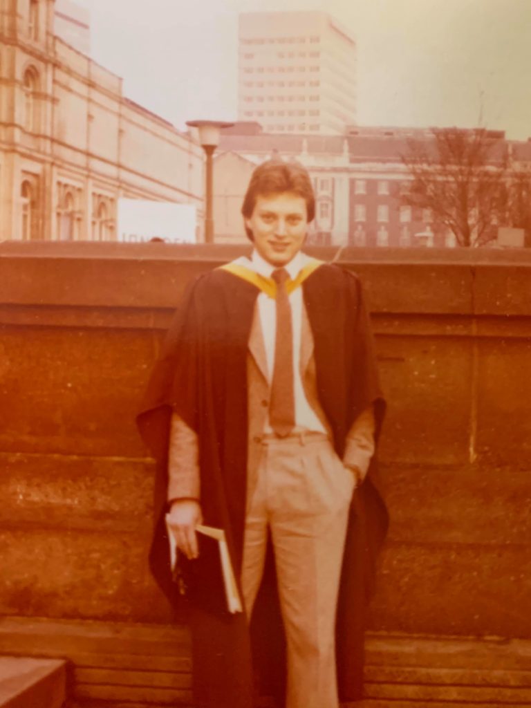 Leeds Uni student David Hughes at his graduation