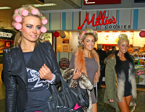 'Desparate Scousewives' at Euston Station, London, Britain - 20 Jan 2012